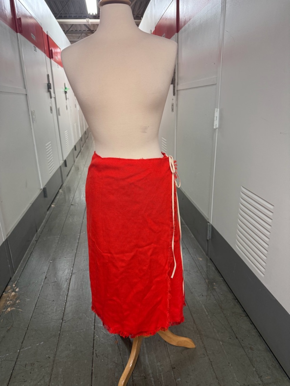 Marni Red Tie-Side Swim Sarong